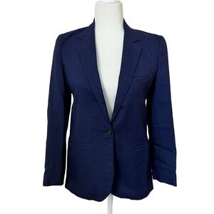 Ashley Brooke Fitted Linen-Weave Blazer
